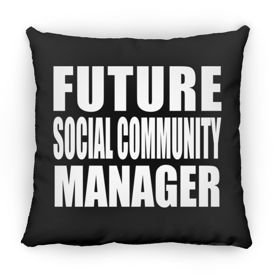 Future Social Community Manager - Throw Pillow Black