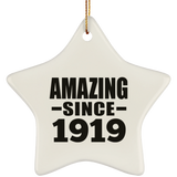 105th Birthday Amazing Since 1919 - Star Ornament