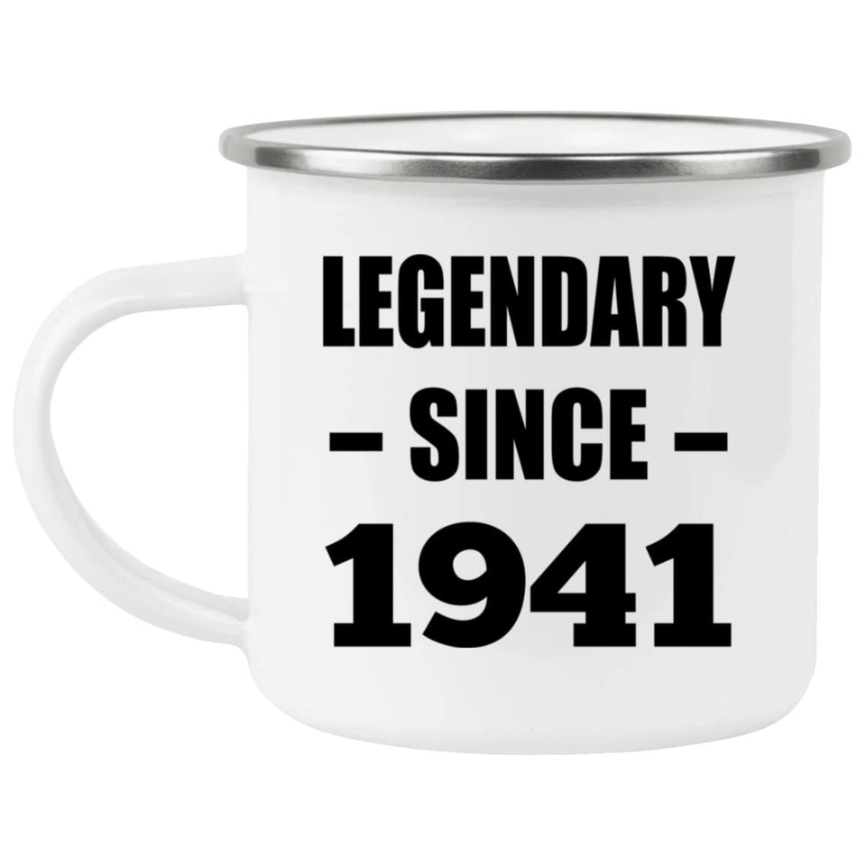 83rd Birthday Legendary Since 1941 - 12oz Camping Mug