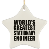 World's Greatest Stationary Engineer - Star Ornament