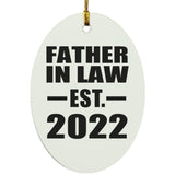 Father In Law Established EST. 2022 - Oval Ornament