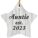 Auntie Established Est. 2023 - Star Ornament F