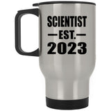 Scientist Established EST. 2023 - Silver Travel Mug