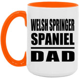 Welsh Springer Spaniel Dad - 15oz Accent Mug Orange