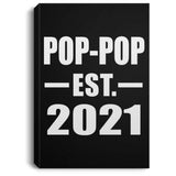 Pop-Pop Established EST. 2021 - Canvas Portrait