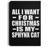 All I Want For Christmas Is My Sphynx Cat - Canvas Portrait