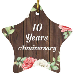 10th Anniversary 10 Years Anniversary - Star Ornament A