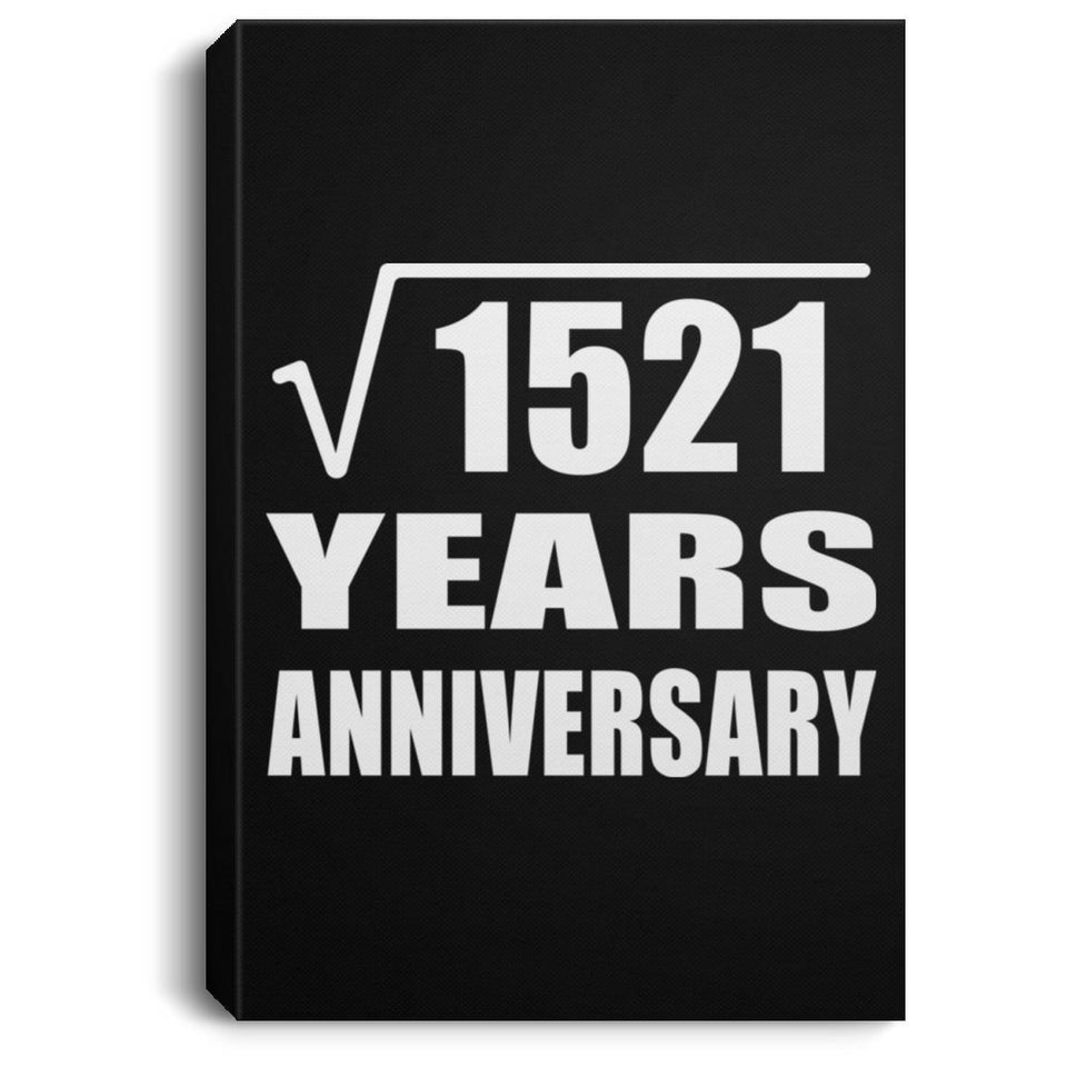 39th Anniversary Square Root of 1521 Years Anniversary - Canvas Portrait