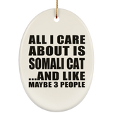 All I Care About Is Somali Cat - Oval Ornament