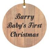 Barry Baby's First Christmas - Circle Ornament C