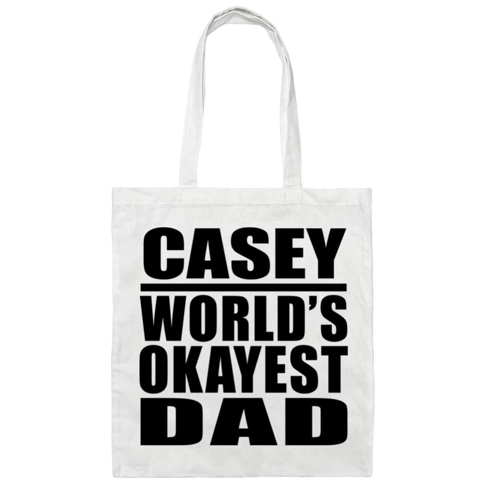 Casey World's Okayest Dad - Tote Bag White