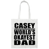 Casey World's Okayest Dad - Tote Bag White