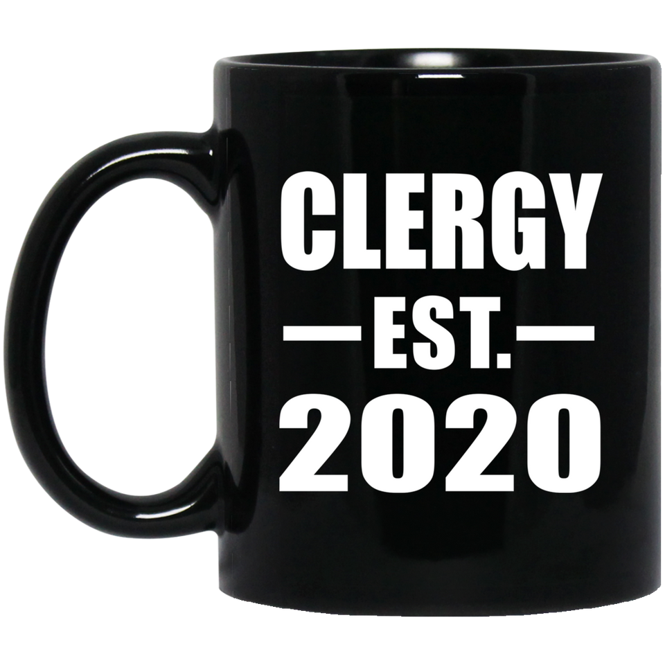 Clergy Established EST. 2020 - 11oz Coffee Mug Black
