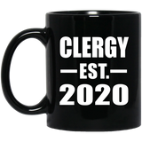 Clergy Established EST. 2020 - 11oz Coffee Mug Black