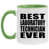Best Laboratory Technician Ever - 11oz Accent Mug Green