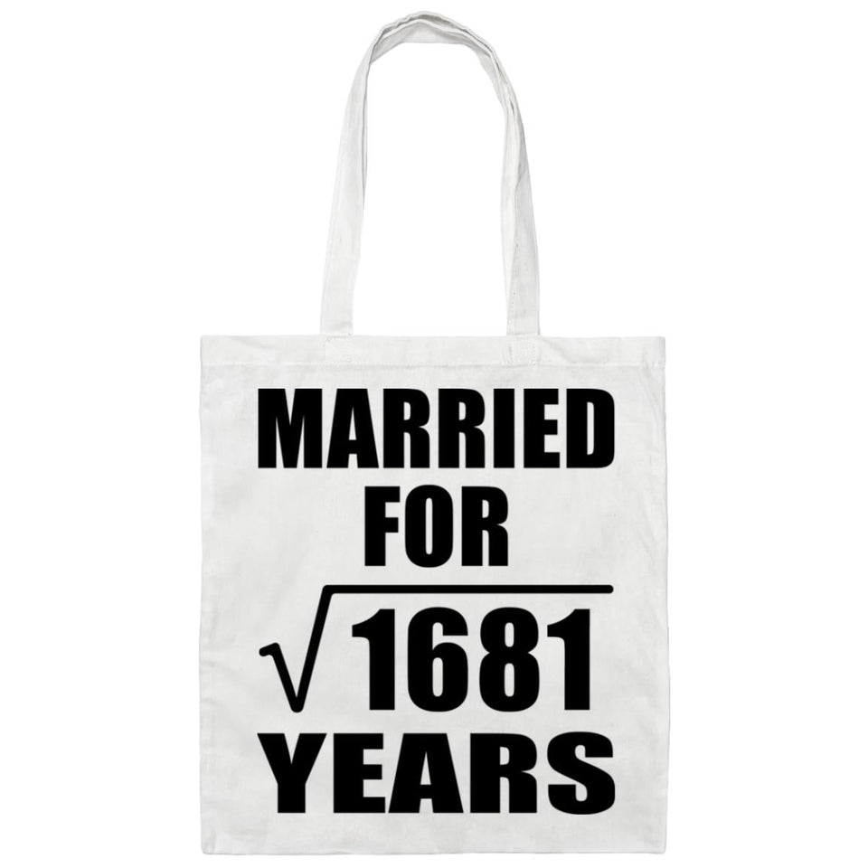 41st Anniversary Married For Square Root of 1681 Years - Tote Bag White