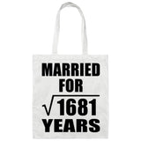 41st Anniversary Married For Square Root of 1681 Years - Tote Bag White