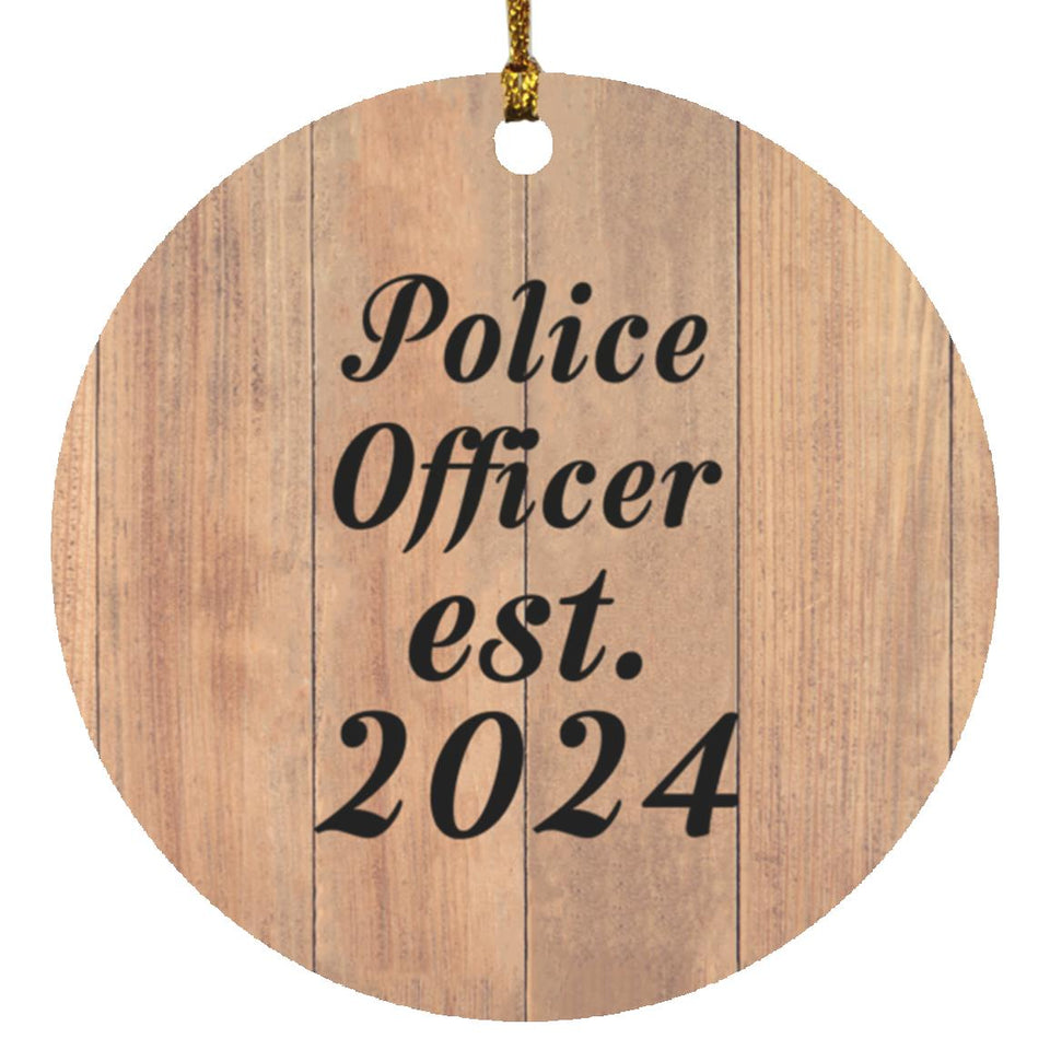 Police Officer Established Est. 2024 - Circle Ornament C