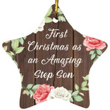 First Christmas As an Amazing Step Son - Star Ornament A