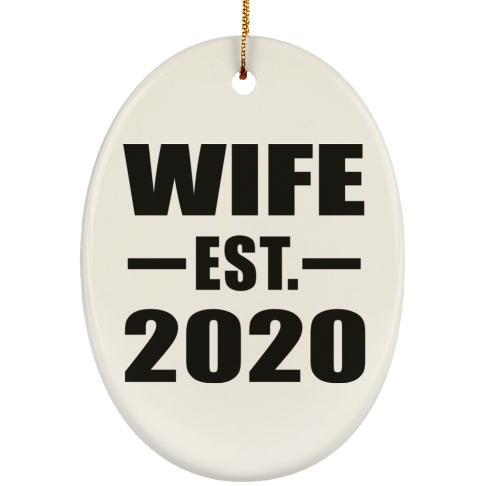 Wife Established EST. 2020 - Oval Ornament