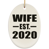 Wife Established EST. 2020 - Oval Ornament