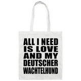 All I Need Is Love And My Deutscher Wachtelhund - Tote Bag White
