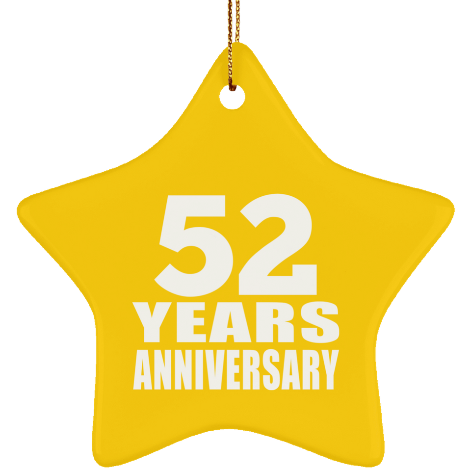 52nd Anniversary 52 Years - Star Ornament