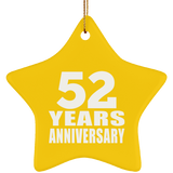 52nd Anniversary 52 Years - Star Ornament