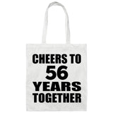 56th Anniversary Cheers To 56 Years Together - Tote Bag White