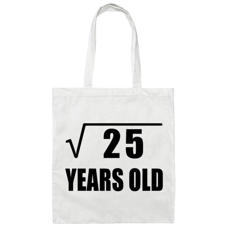 5th Birthday Square Root of 25 Years Old - Tote Bag White