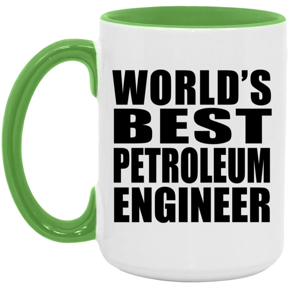 World's Best Petroleum Engineer - 15oz Accent Mug Green