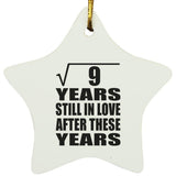 3rd Anniversary Square Root of 9 Years Still In Love - Star Ornament