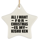 All I Want For Christmas Is My Kishu Ken - Star Ornament