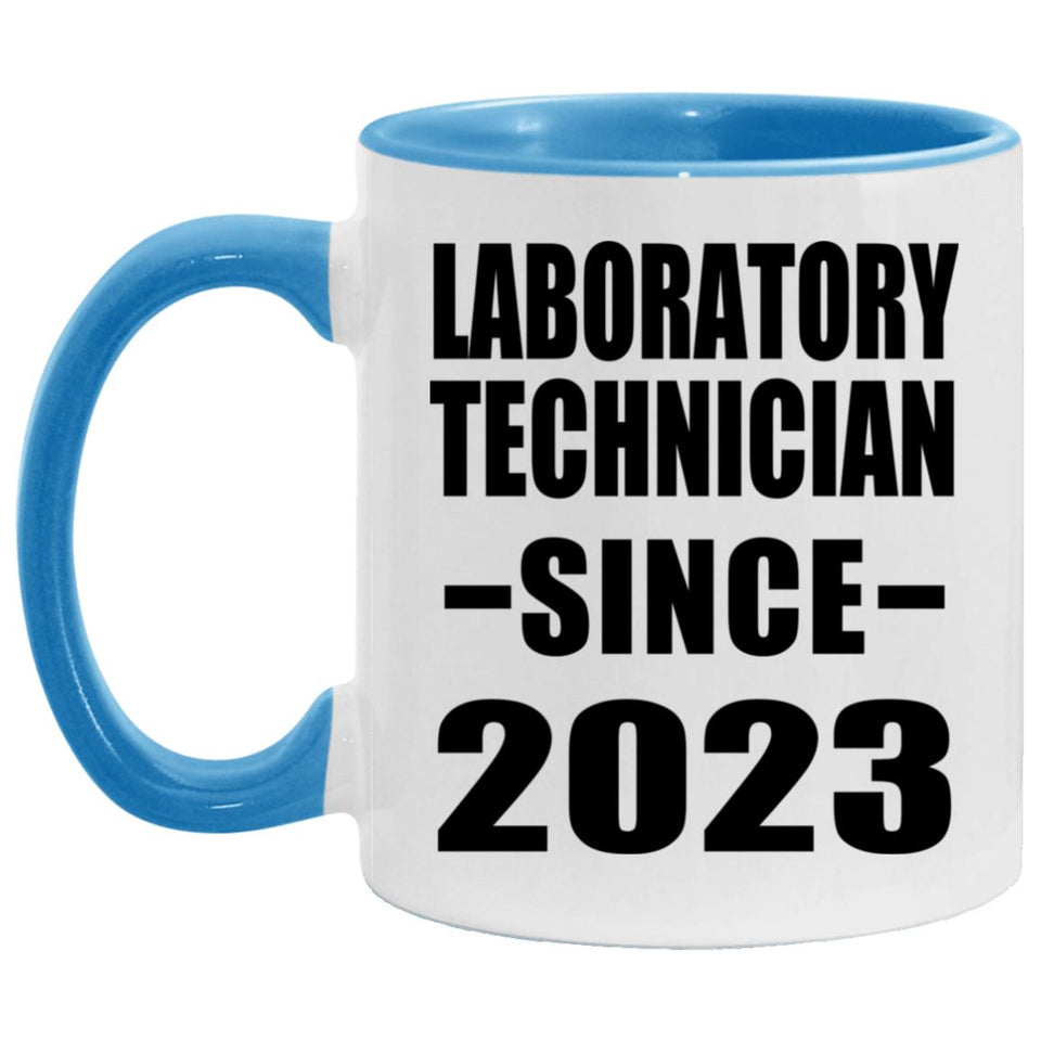 Laboratory Technician Since 2023 - 11oz Accent Mug Blue