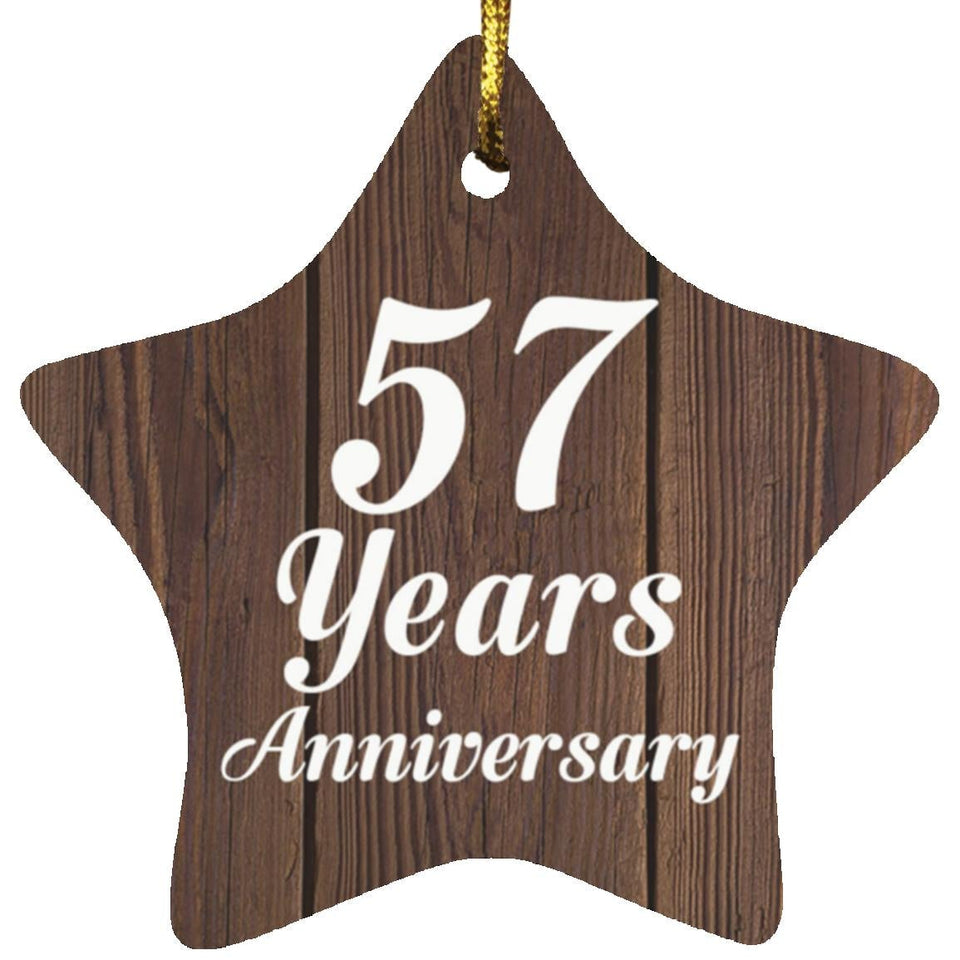 57th Anniversary 57 Years Anniversary - Star Ornament D