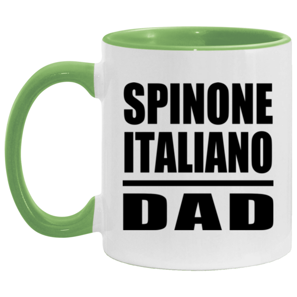 Spinone Italiano Dad - 11oz Accent Mug Green