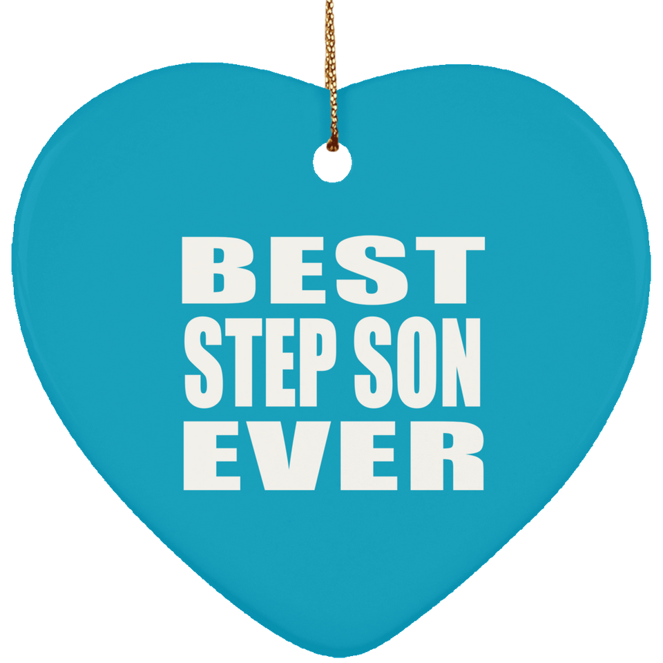 Best Step Son Ever - Heart Ornament