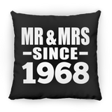 56th Anniversary Mr & Mrs Since 1968 - Throw Pillow Black