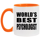 World's Best Psychologist - 11oz Accent Mug Orange