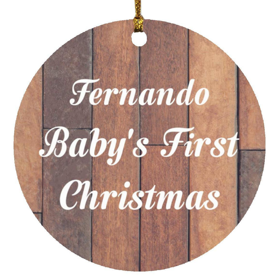 Fernando Baby's First Christmas - Circle Ornament E