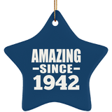 82nd Birthday Amazing Since 1942 - Star Ornament