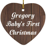 Gregory Baby's First Christmas - Heart Ornament D