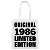 38th Birthday Original 1986 Limited Edition - Tote Bag White