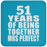 51st Anniversary 51 Years Of Being Mrs Perfect - Drink Coaster
