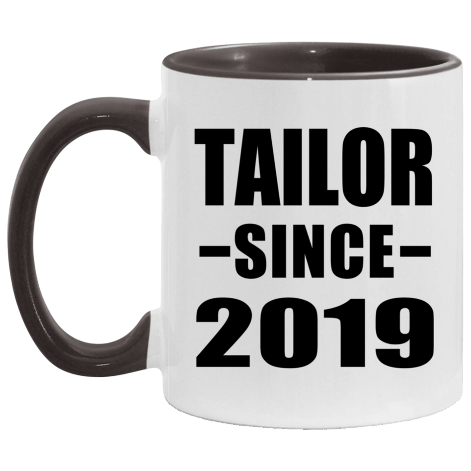Tailor Since 2019 - 11oz Accent Mug Black