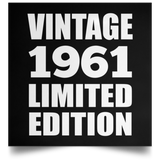 63rd Birthday Vintage 1961 Limited Edition - Poster Square