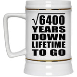 80th Anniversary Square Root of 6400 Years Lifetime To Go - Beer Stein