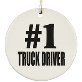 Number One #1 Truck Driver - Circle Ornament