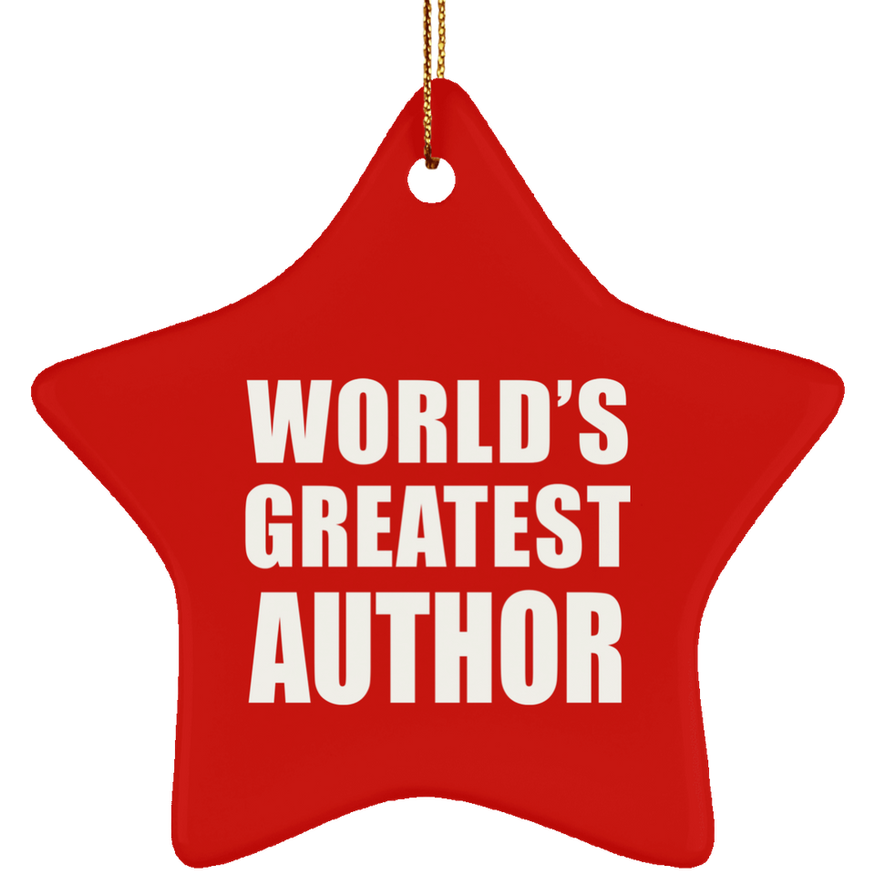 World's Greatest Author - Star Ornament