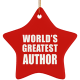 World's Greatest Author - Star Ornament